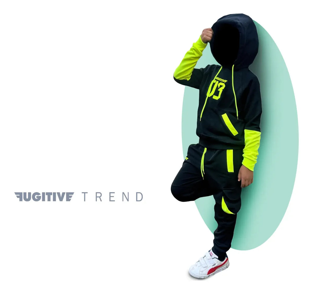 Conjunto Deportivo Niños Pants Sudadera Kids Neon Zero 3