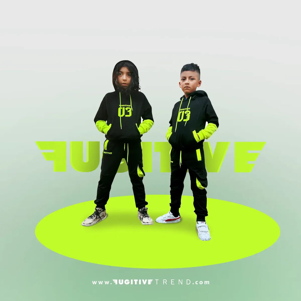 Conjunto Deportivo Niños Pants Sudadera Kids Neon Zero 3